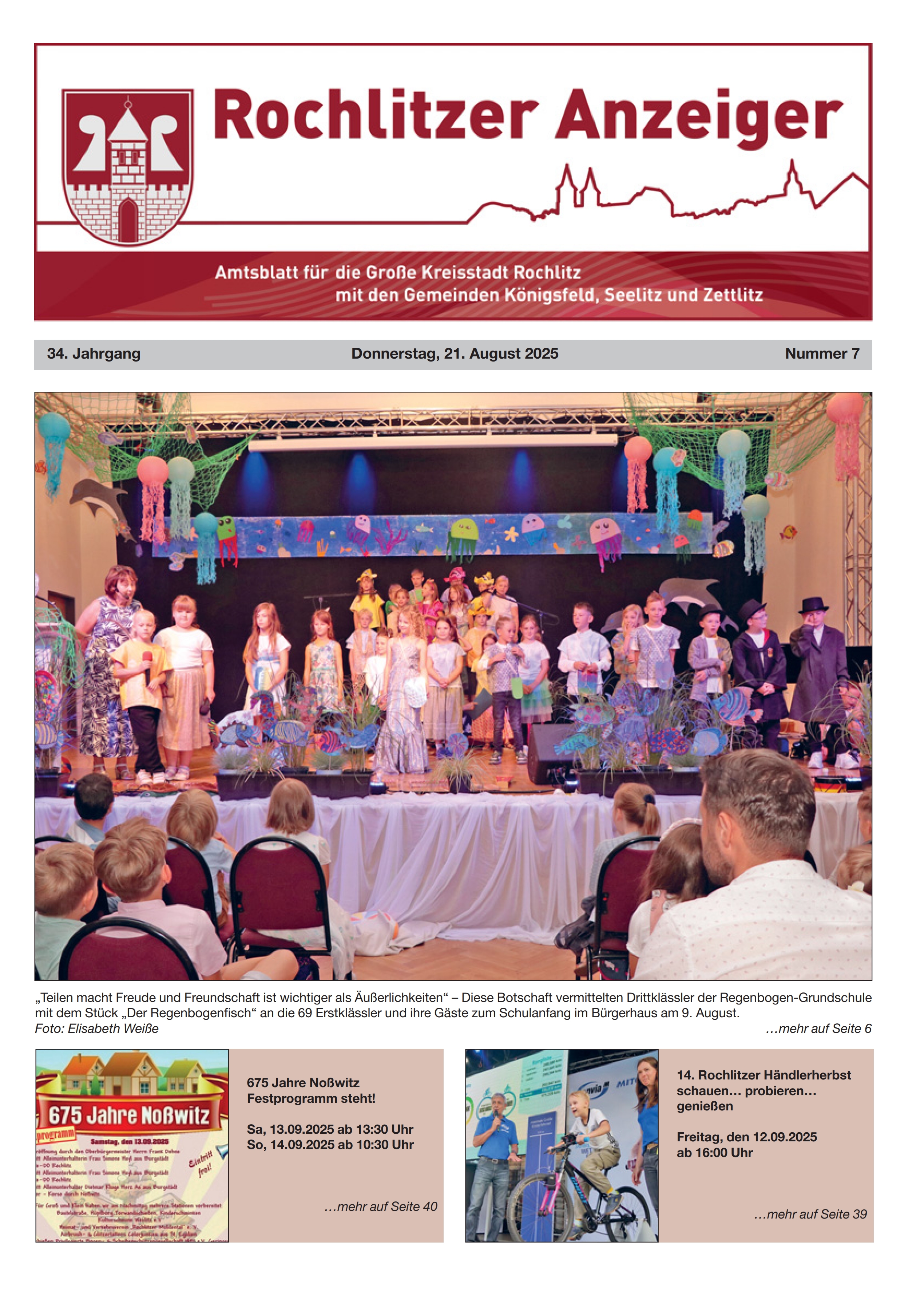 Titelbild des Rochlitzer Anzeiger. Klicken auf das Bild öffnet den Rochliter Anzeiger als PDF