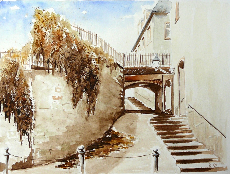 Hohe Gasse - Aquarell